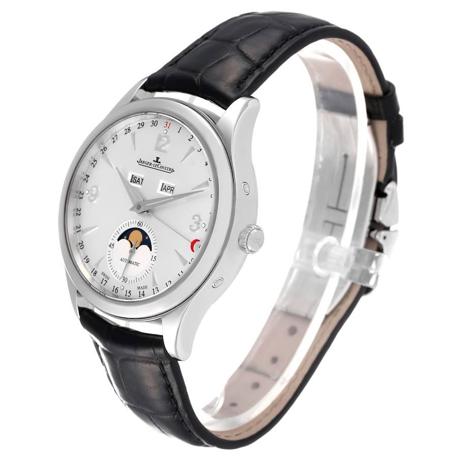Jaeger Lecoultre Meister Mond Dreifachdatum Kalender Uhr Q1558420 Boxkarte Herren im Angebot