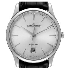 Used Jaeger Lecoultre Master Ultra Thin Date Steel Mens Watch Q1238420 Unworn