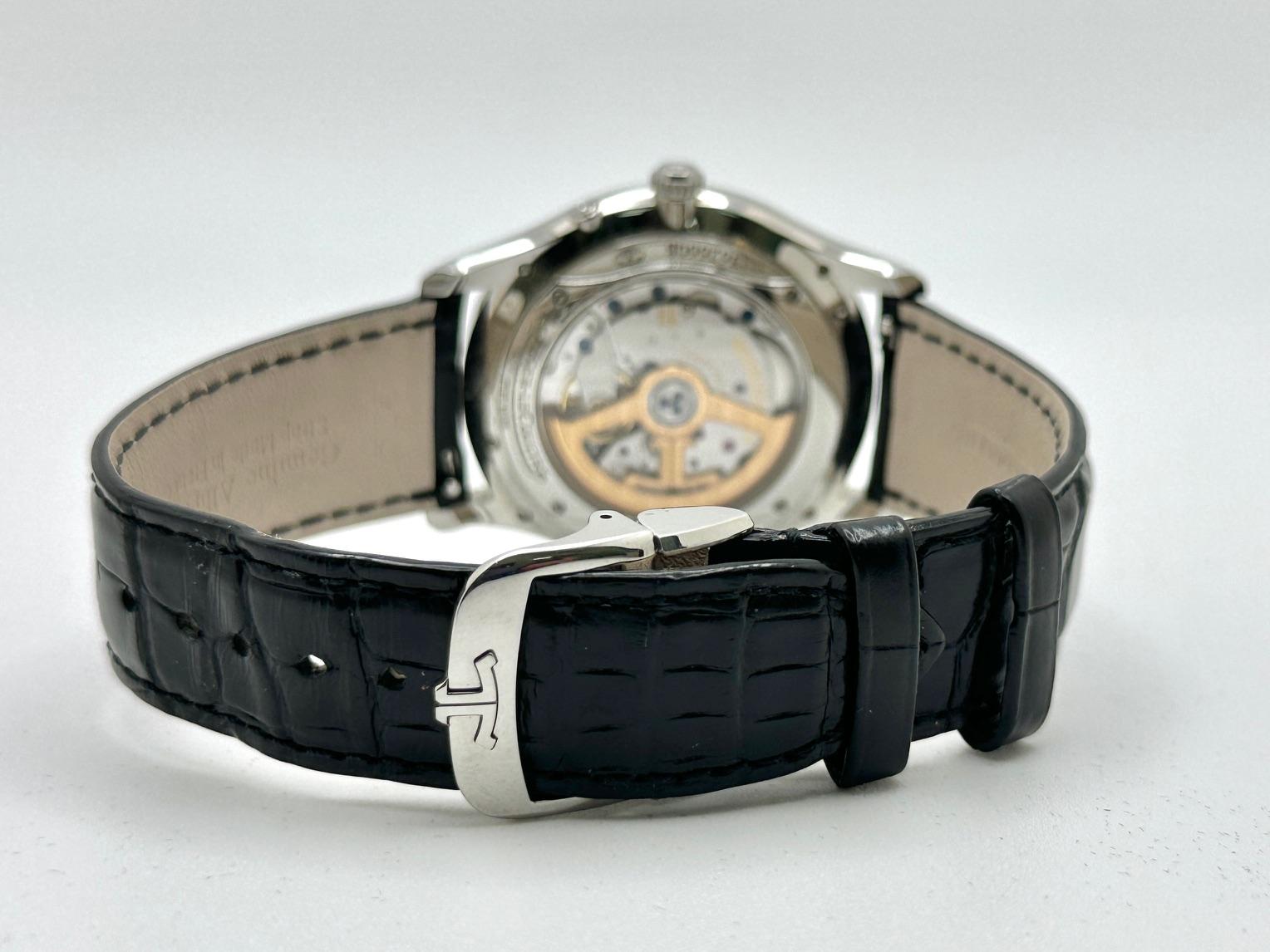 Jaeger-Lecoultre Master Ultra Thin Moon Q1368480 Blue Dial Stainless Box Papers For Sale 2