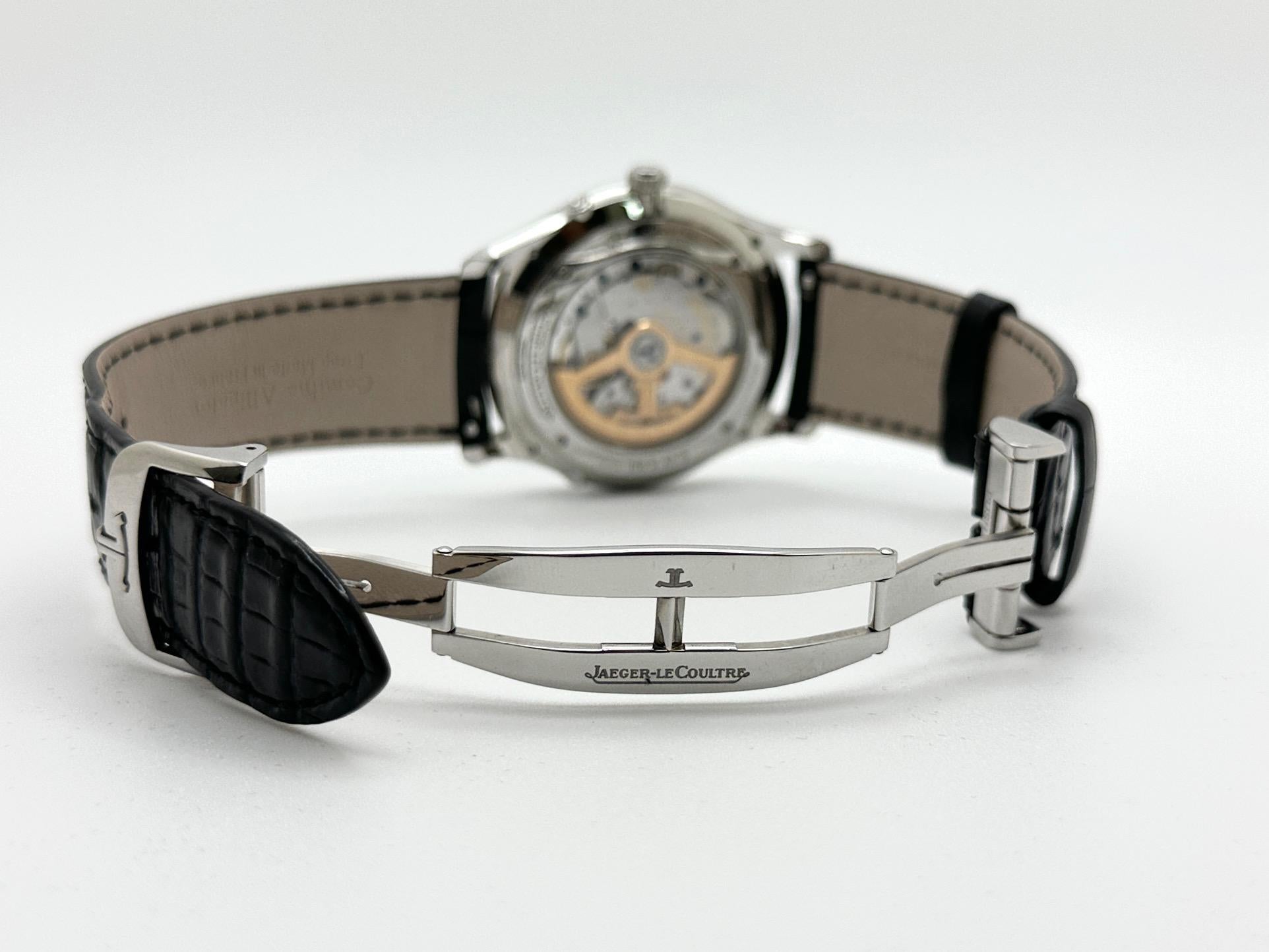 Jaeger-Lecoultre Master Ultra Thin Moon Q1368480 Blue Dial Stainless Box Papers For Sale 4
