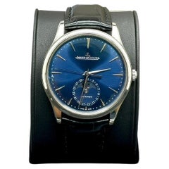 Jaeger-Lecoultre Master Ultra Thin Moon Q1368480 Blue Dial Stainless Box Papers