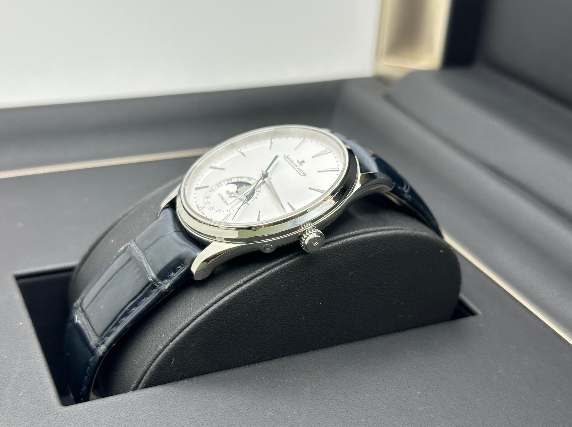 Jaeger-LeCoultre Master Ultra Thin Moonphase Q1368430 39mm Steel Box Papers 2022 Pour hommes en vente