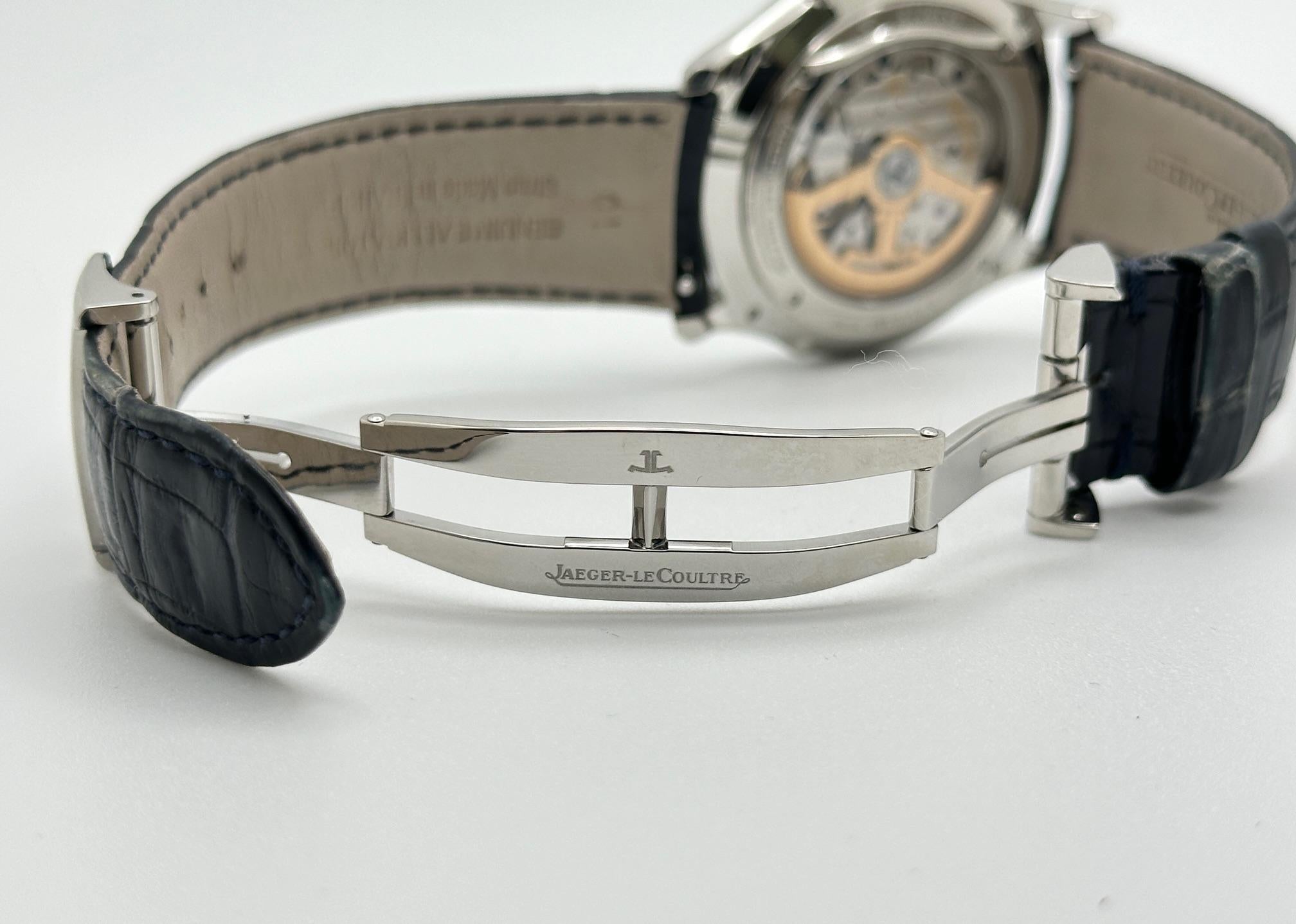 Jaeger-LeCoultre Master Ultra Thin Moonphase Q1368430 39mm Steel Box Papers 2022 en vente 3