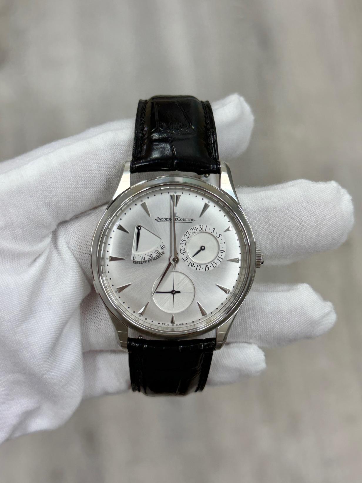 Jaeger-LeCoultre Master Ultra Thin Reserve De Marche Q1378420 Carta della scatola d'acciaio in vendita 3