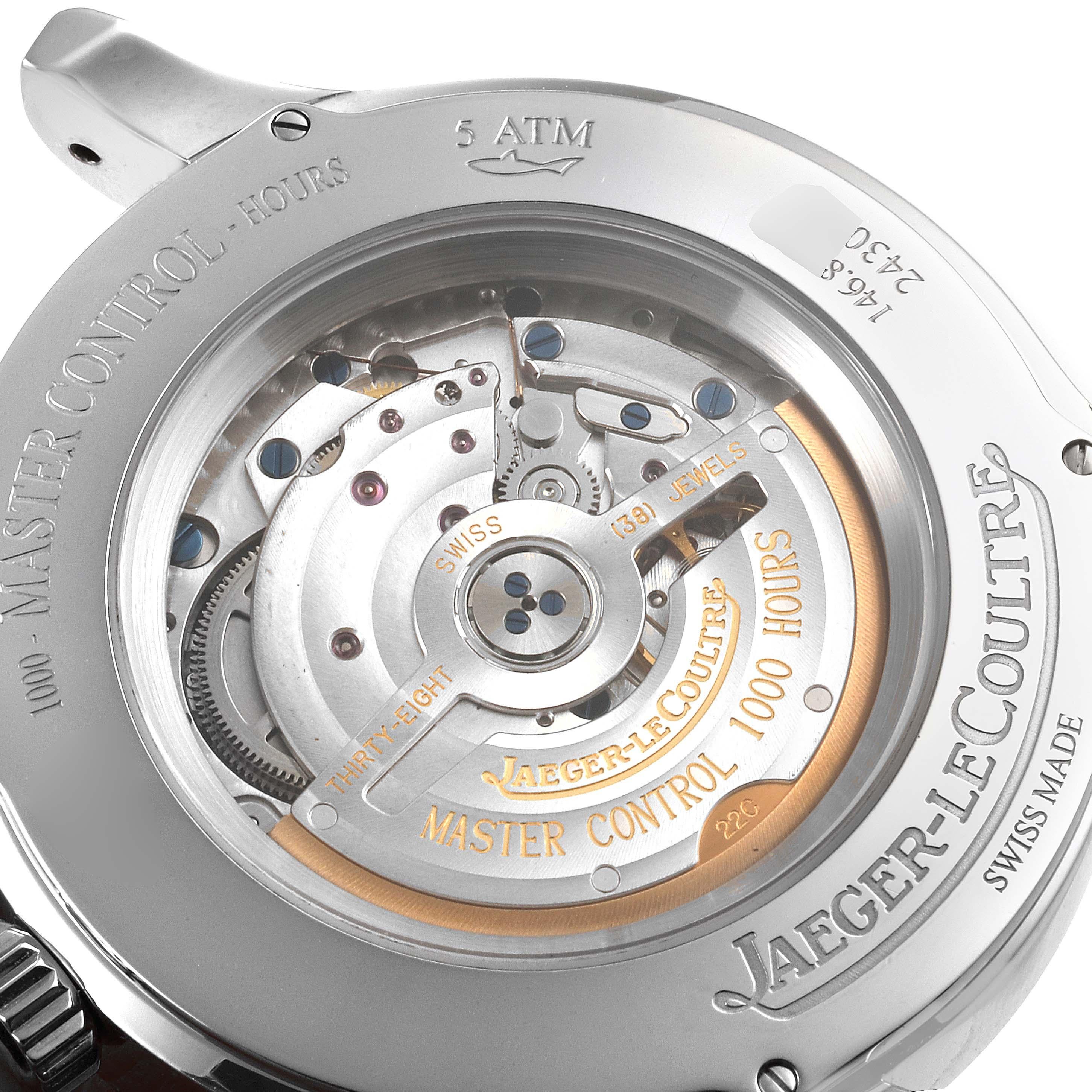 Jaeger Lecoultre Master World Geographic Herrenuhr 146.8.32.S Q1528420 im Angebot 4