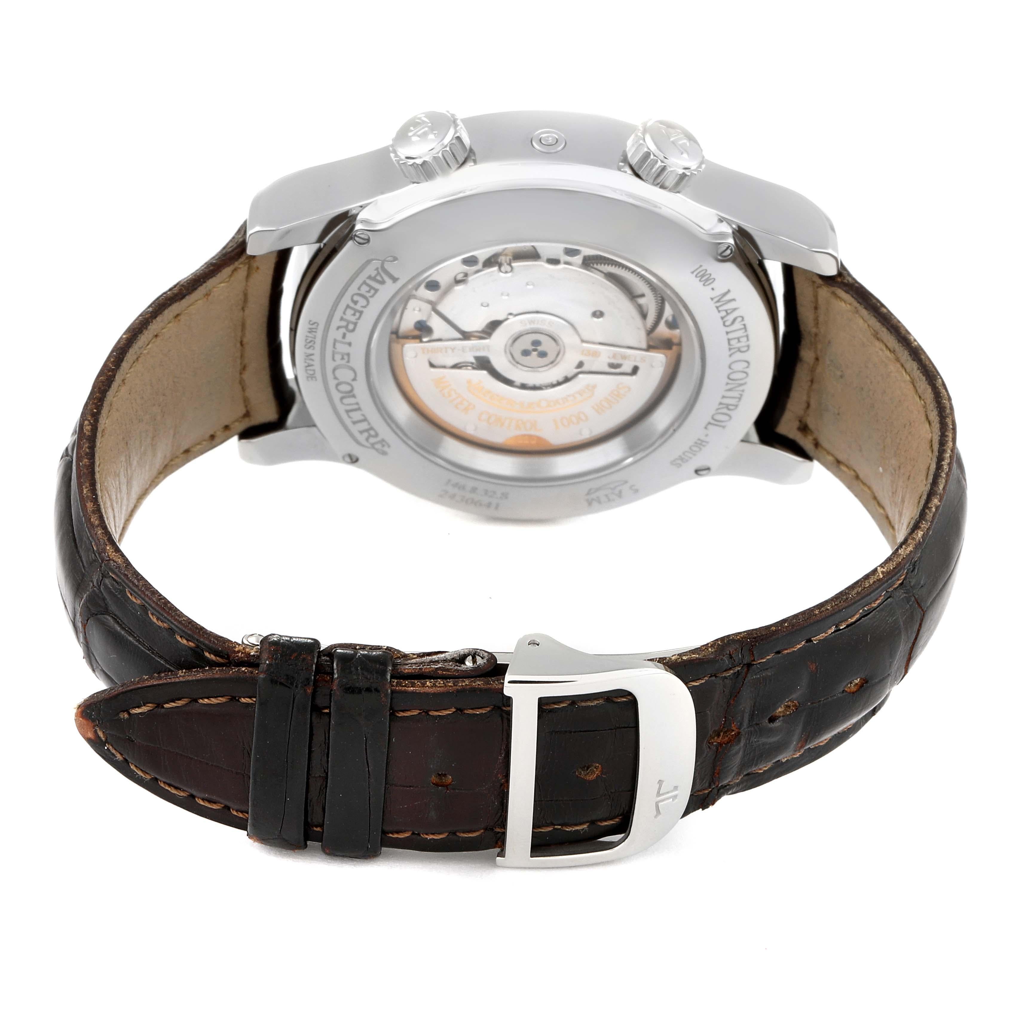 Jaeger Lecoultre Master World Geographic Herrenuhr 146.8.32.S Q1528420 im Angebot 5