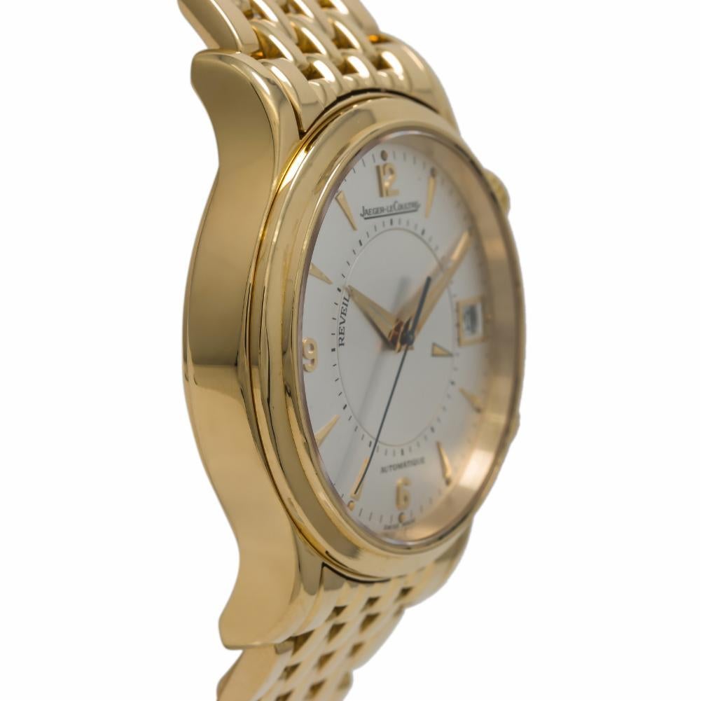 Contemporary Jaeger-LeCoultre Memovox 141.1.97, Silver Dial, Certified For Sale