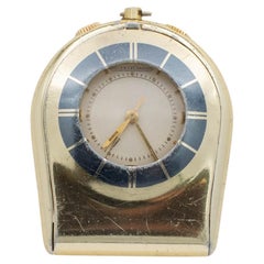 Jaeger Lecoultre Memovox Gold Plated Travel Alarm Pocket Watch