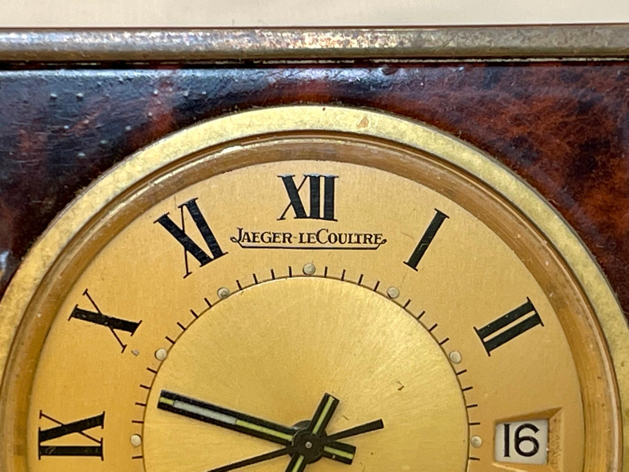French Jaeger-LeCoultre - Mémovox Mechanical Travel Clock Circa 1970 For Sale