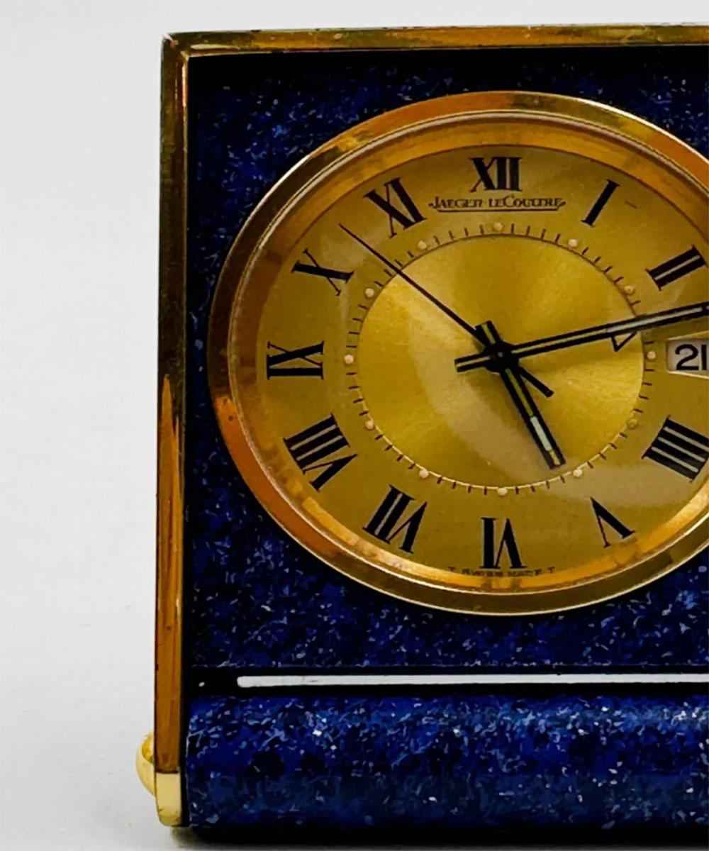 Bronze Jaeger-LeCoultre - Mémovox mechanical travel watch from the 1970s For Sale