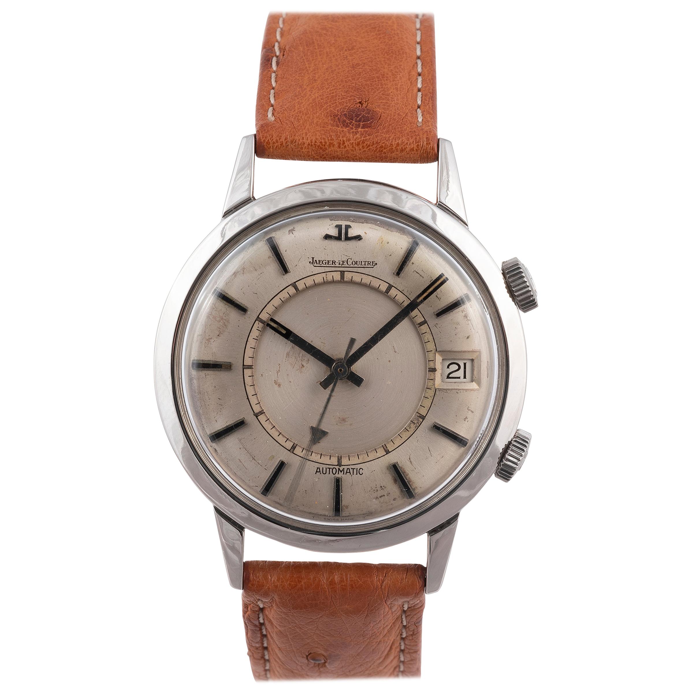 Jaeger-LeCoultre Memovox Steel Wristwatch, circa 1960s