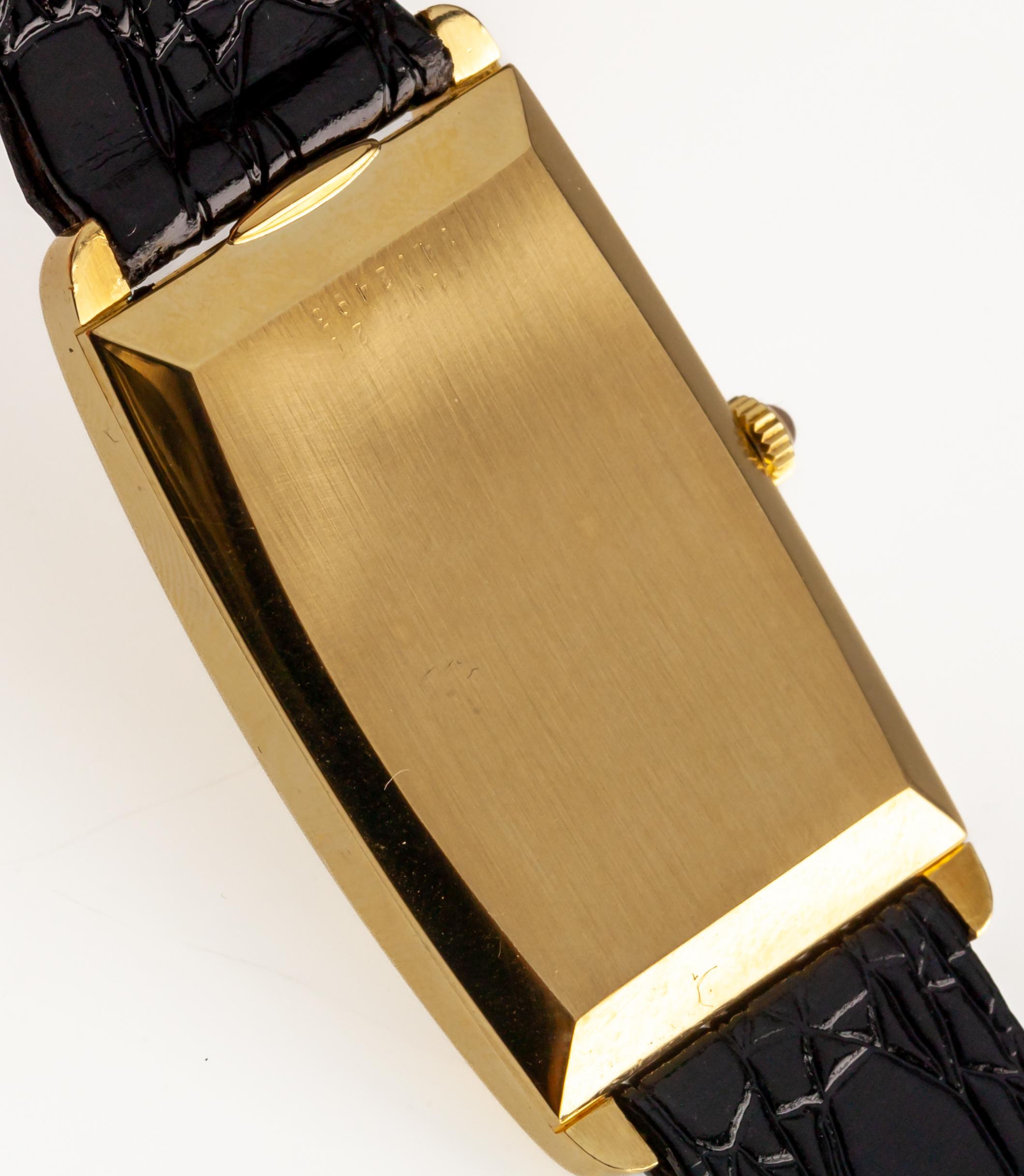 Jaeger-LeCoultre Men's 18k Yellow Gold Tonneau Dress Watch Original Box 9107.21 6