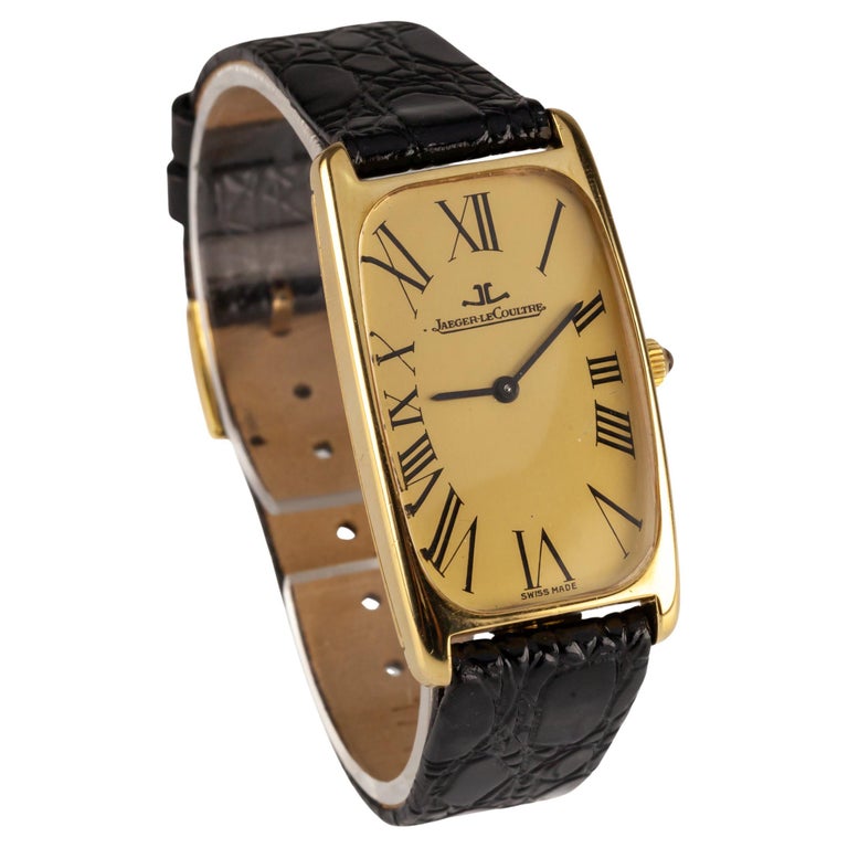 Jaeger-LeCoultre Men's 18k Yellow Gold Tonneau Dress Watch Original Box  9107.21