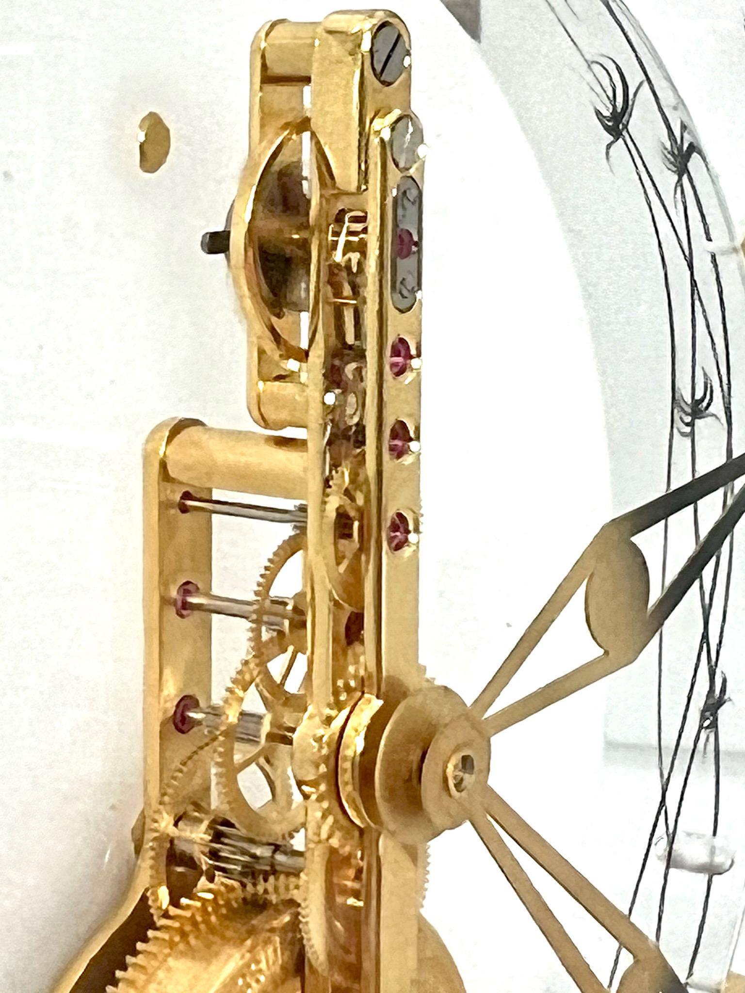 Jaeger LeCoultre Mid-Century Brass and Glass Maritime Marina Clock No. 352 5