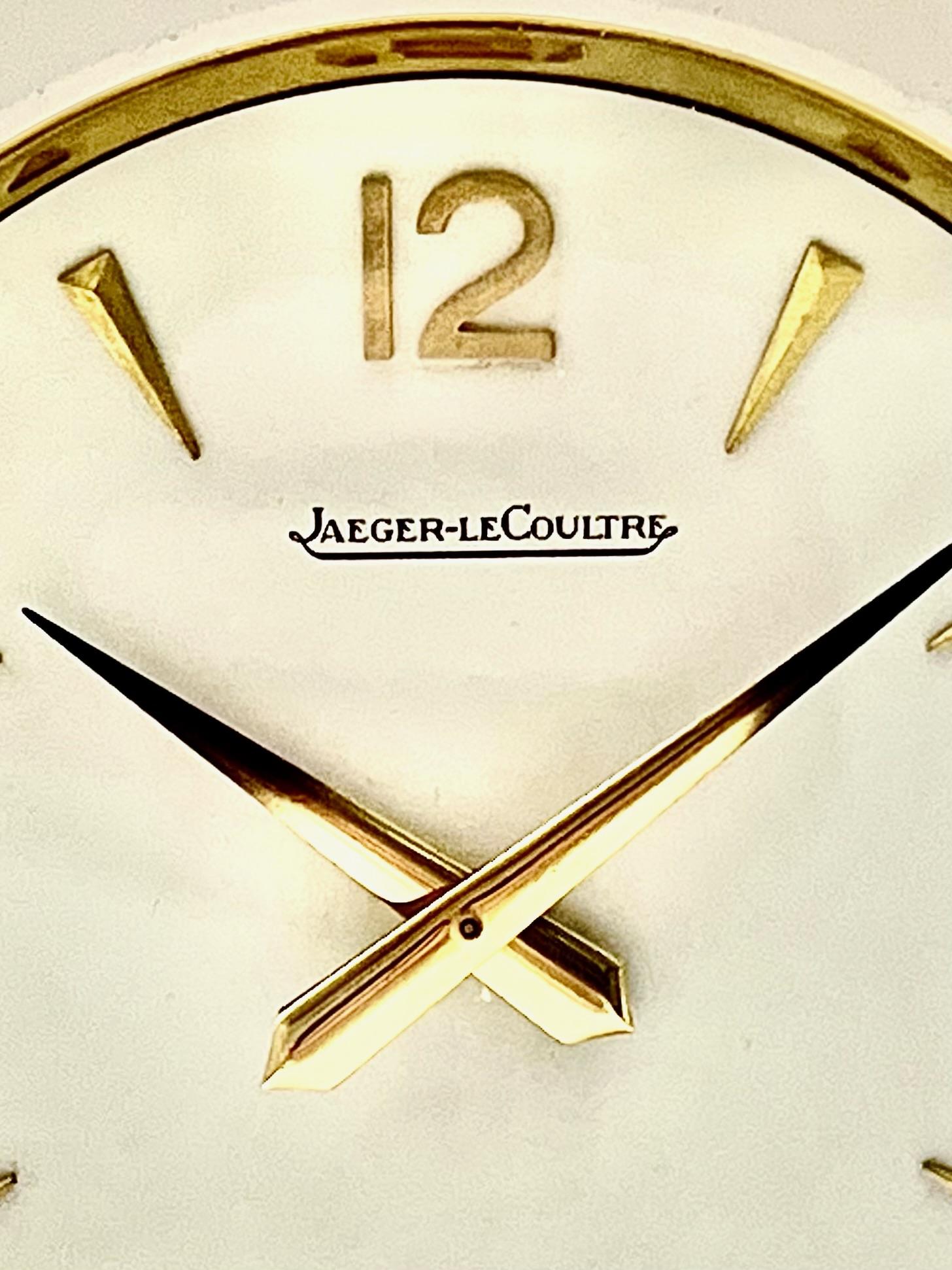 Swiss Jaeger LeCoultre Mid Century Marina Atmos Clock