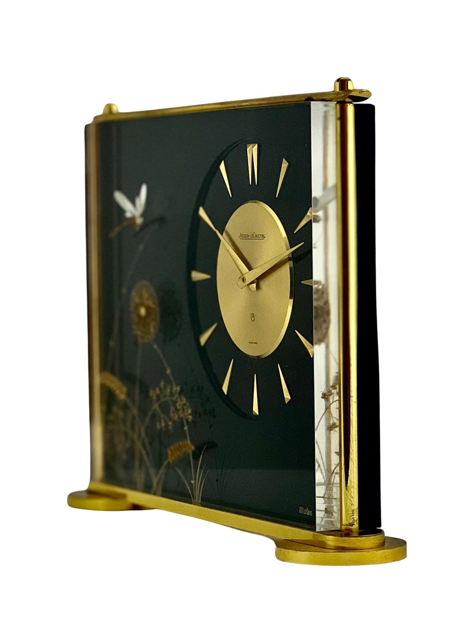 Brass Jaeger LeCoultre Mid Century Marina Clock Model No. 486 For Sale