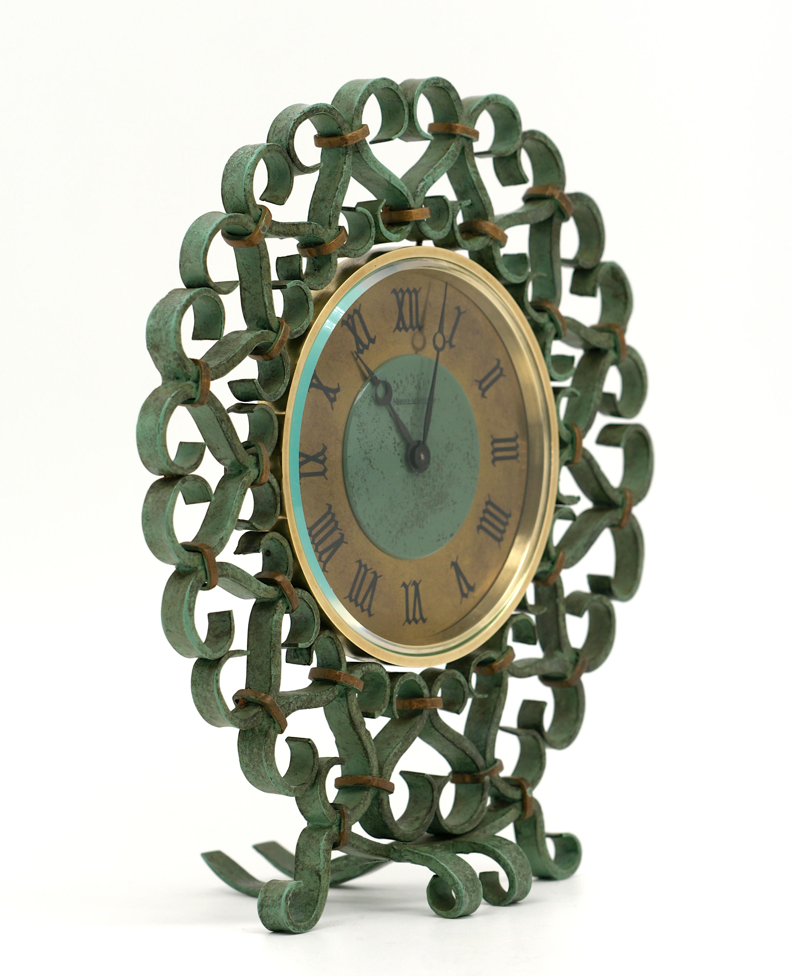 Jaeger LeCoultre Mid-Century Modern Clock , France, circa 1950 In Good Condition In Saint-Amans-des-Cots, FR
