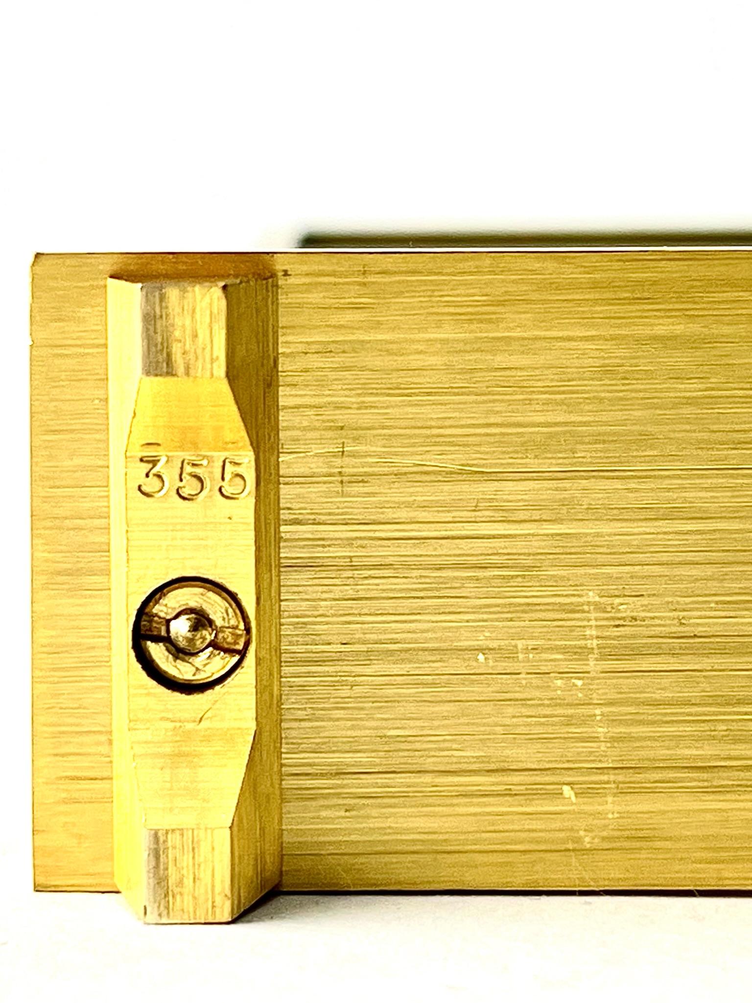 Gilt Jaeger LeCoultre Mid-Century Skeleton Clock For Sale
