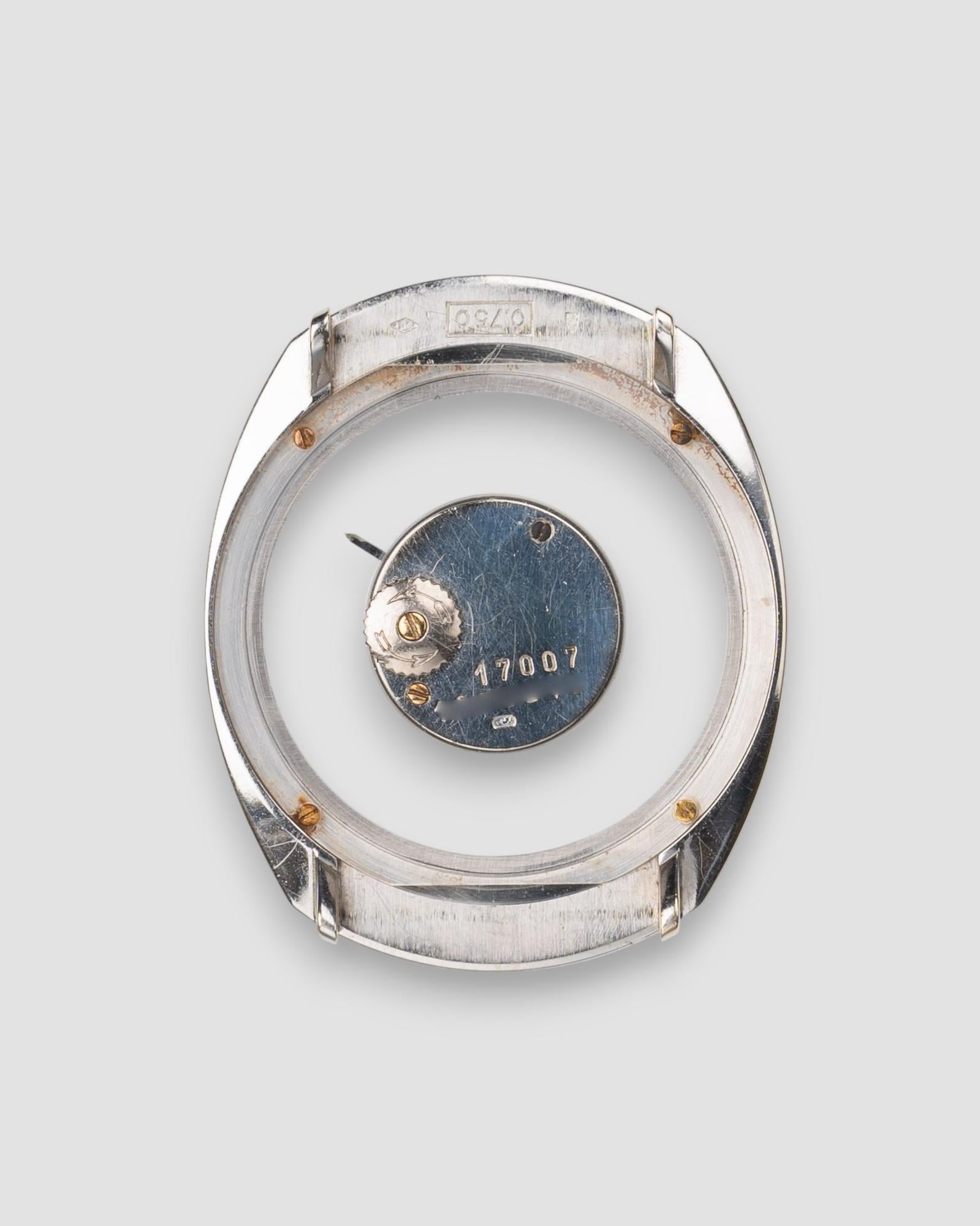 Jaeger-LeCoultre Mystery 17007 geschnitztes Zifferblatt 18k WG 1960er Jahre im Angebot 11