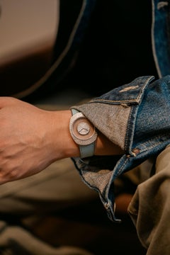 Jaeger LeCoultre Mystery 17007 Carved Dial 18k WG 1960s