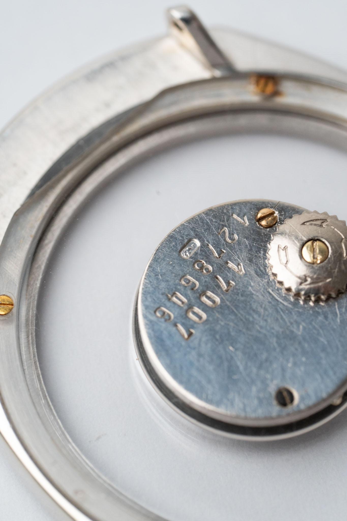 Jaeger-LeCoultre Mystery 17007 geschnitztes Zifferblatt 18k WG 1960er Jahre im Angebot 3