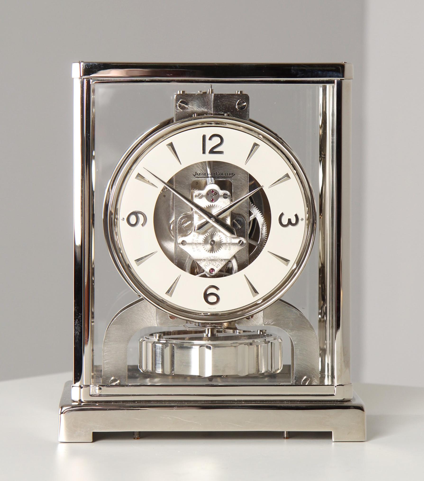Jaeger LeCoultre, Nickel Plated Atmos Clock, Swiss Made in 1956 3