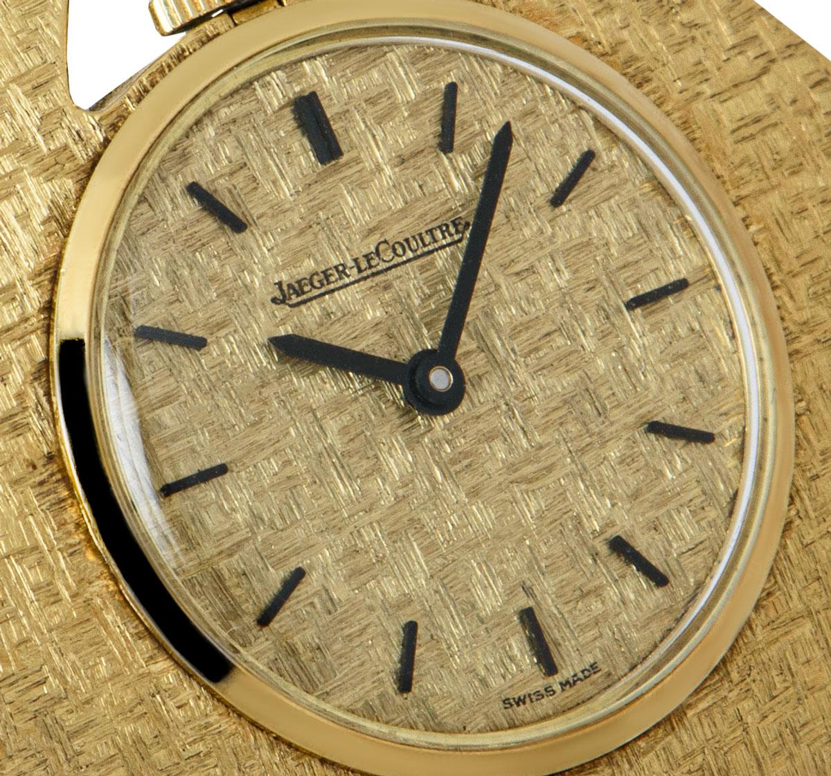 Jaeger-LeCoultre Open Face Pendant Pocket Watch Vintage 18 Karat Yellow Gold 2