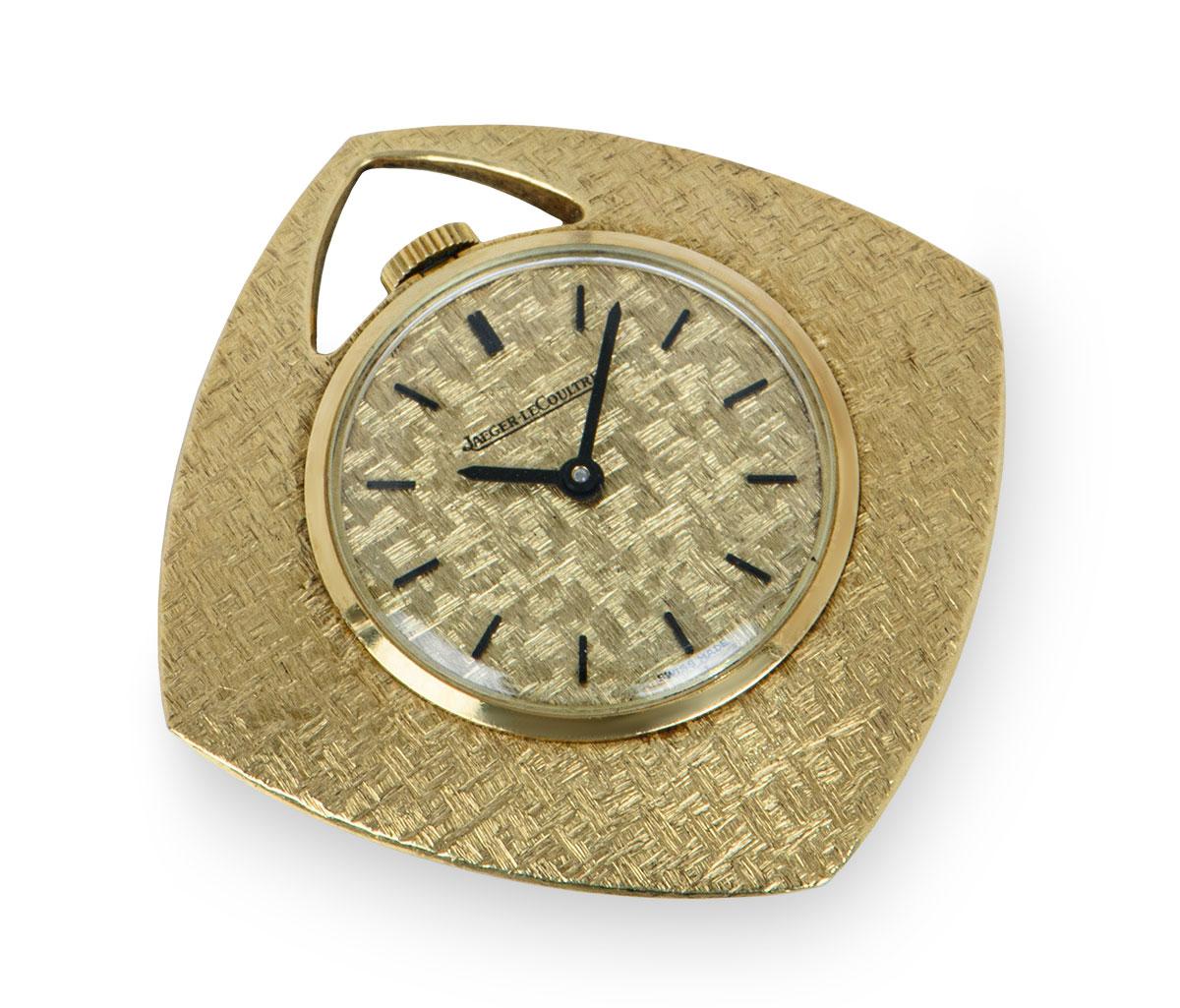 Jaeger-LeCoultre Open Face Pendant Pocket Watch Vintage 18 Karat Yellow Gold 4