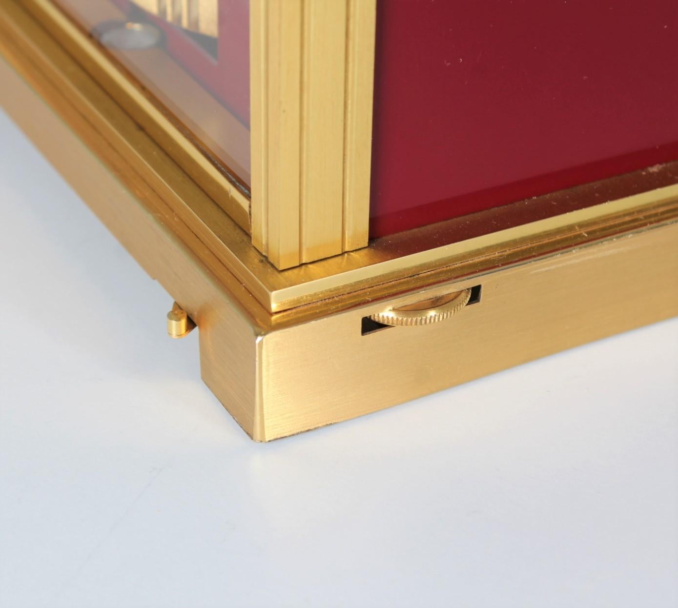 Swiss Jaeger LeCoultre, Original Red Atmos Clock, Embassy, 1971