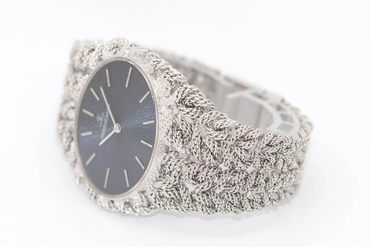 Jaeger LeCoultre, Oval geformte Damenarmbanduhr aus 18 Karat Weißgold 5