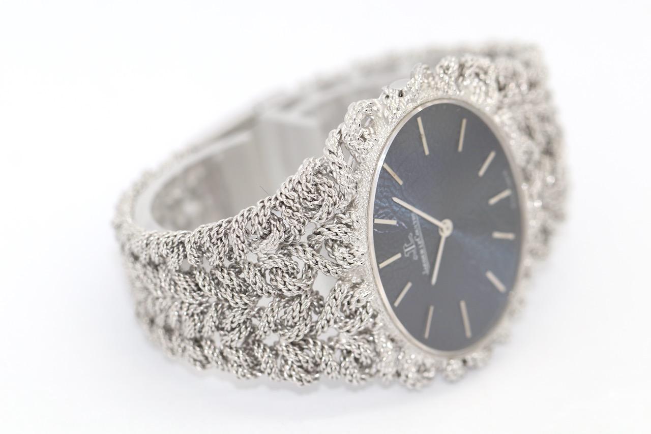 Jaeger LeCoultre, Oval geformte Damenarmbanduhr aus 18 Karat Weißgold 6