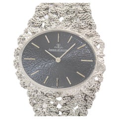 Jaeger LeCoultre, Oval shaped Ladies Wrist Watch in 18 Karat White Gold