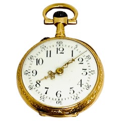 Jaeger-LeCoultre Pendant Pocket Watch 14k Gold Antique