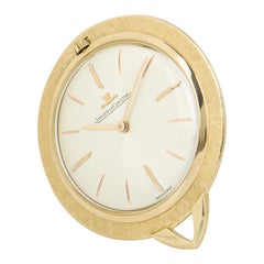 Jaeger LeCoultre Pendant Pocket Watch Vintage 18k Yellow Gold Silver Dial
