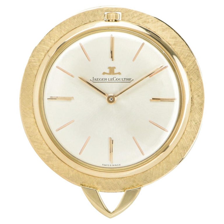 Jaeger LeCoultre Pendant Pocket Watch Vintage 18k Yellow Gold