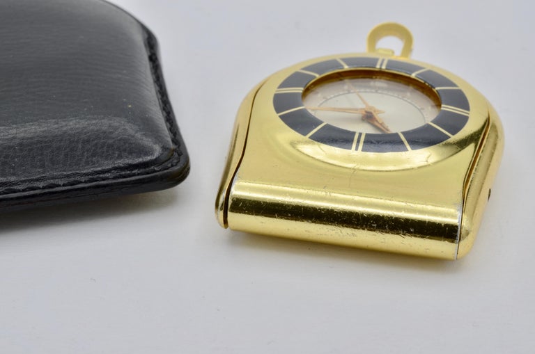 Jaeger Lecoultre Pocket Traveler Watch Memovox Alarm Mecanic For Sale