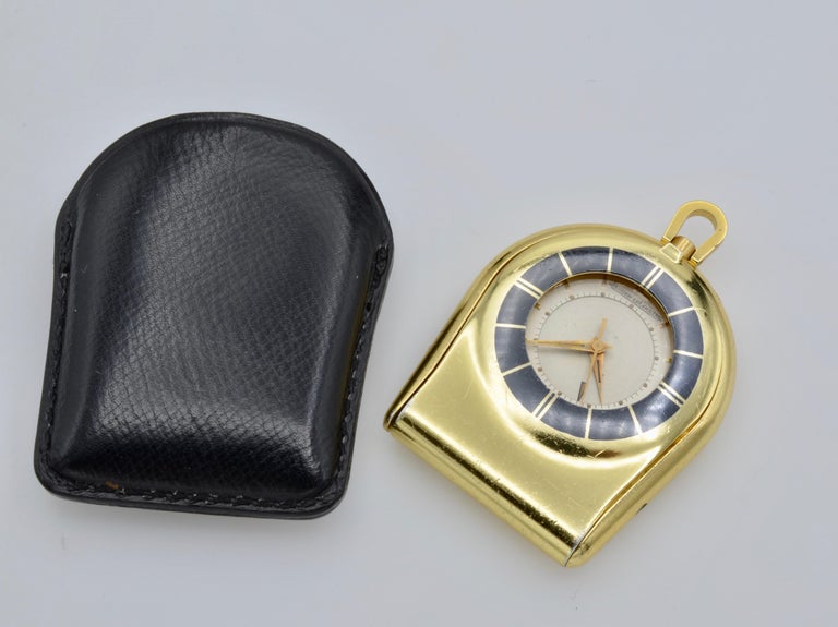 Jaeger Lecoultre Pocket Traveler Watch Memovox Alarm Mecanic For Sale