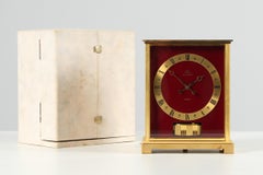 Jaeger LeCoultre, Red atmos Clock with Original Box, Manufactured in 1973