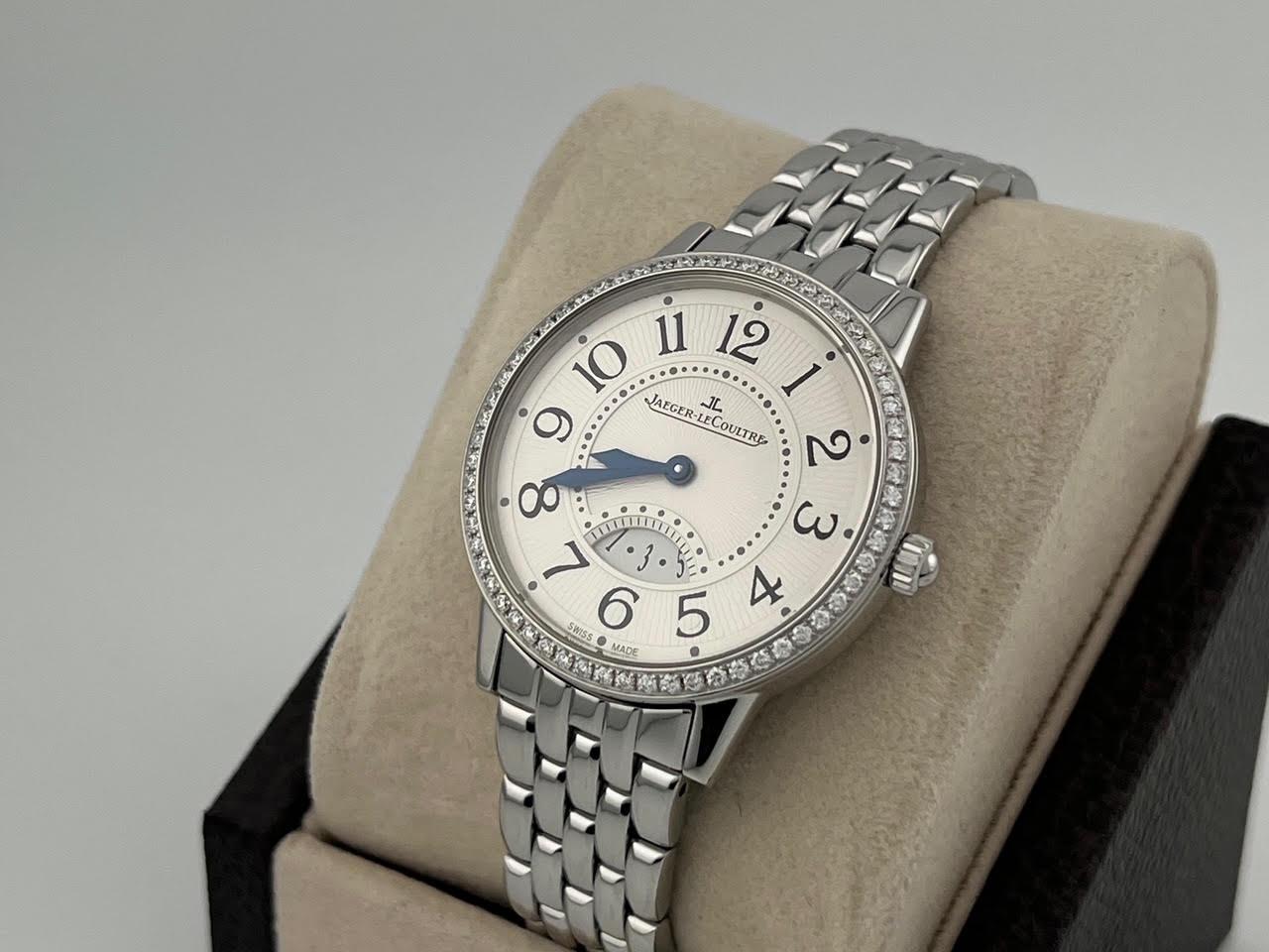 Taglio rotondo Jaeger-LeCoultre Rendez Vous Q3478121 34mm lunetta con diamanti quadrante bianco Steele in vendita