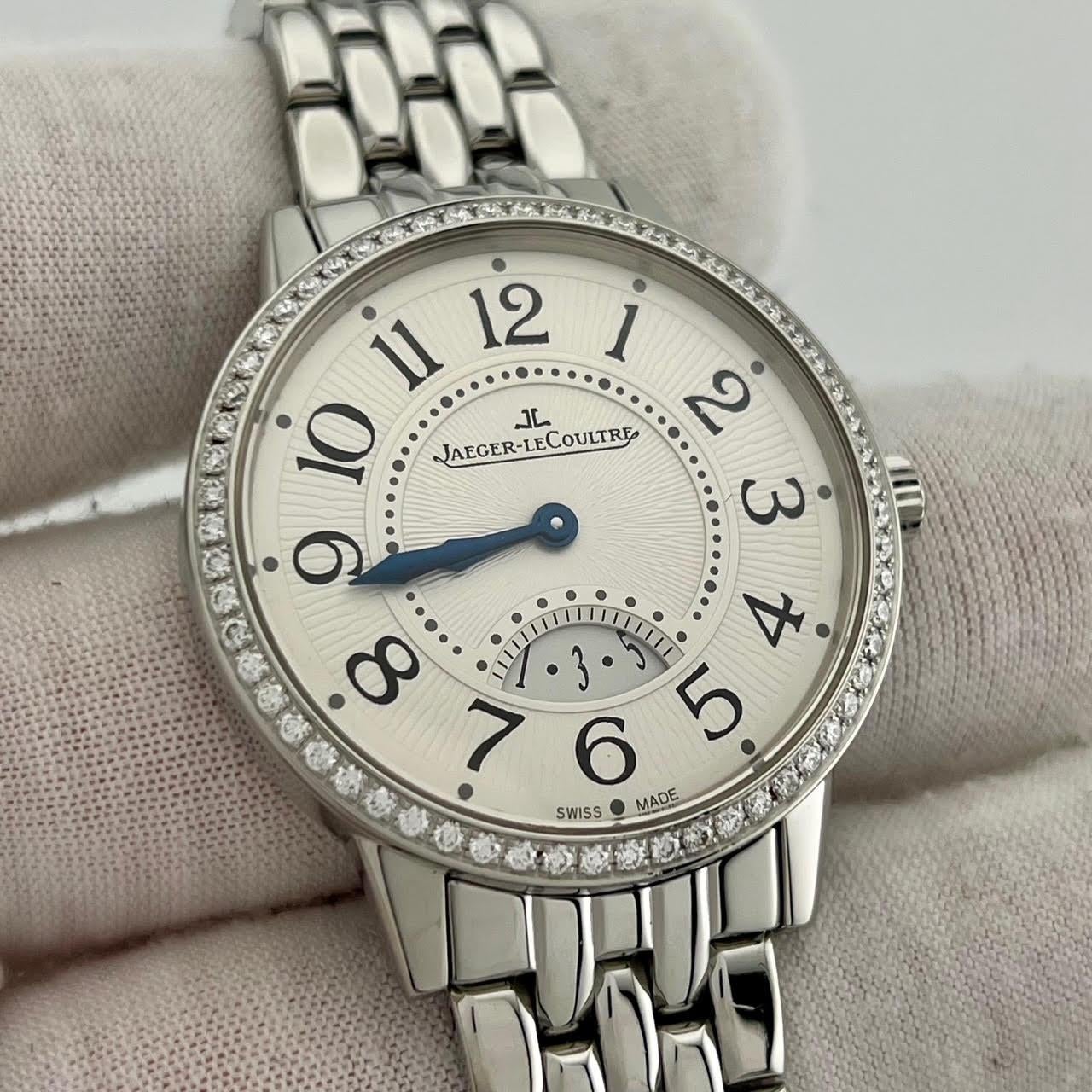 Jaeger-LeCoultre Rendez Vous Q3478121 34mm lunetta con diamanti quadrante bianco Steele in vendita 4