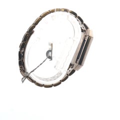 Jaeger LeCoultre Montre Reverso en or blanc 18 carats, diamants et saphirs