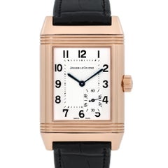 Jaeger LeCoultre Reverso 18K Rose Gold Silver Dial Hand Wind Watch 240.214