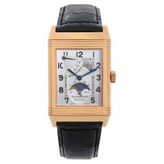 Jaeger-LeCoultre Reverso 18k Rose Gold Silver Dial Manual Wind Watch 270.2.63