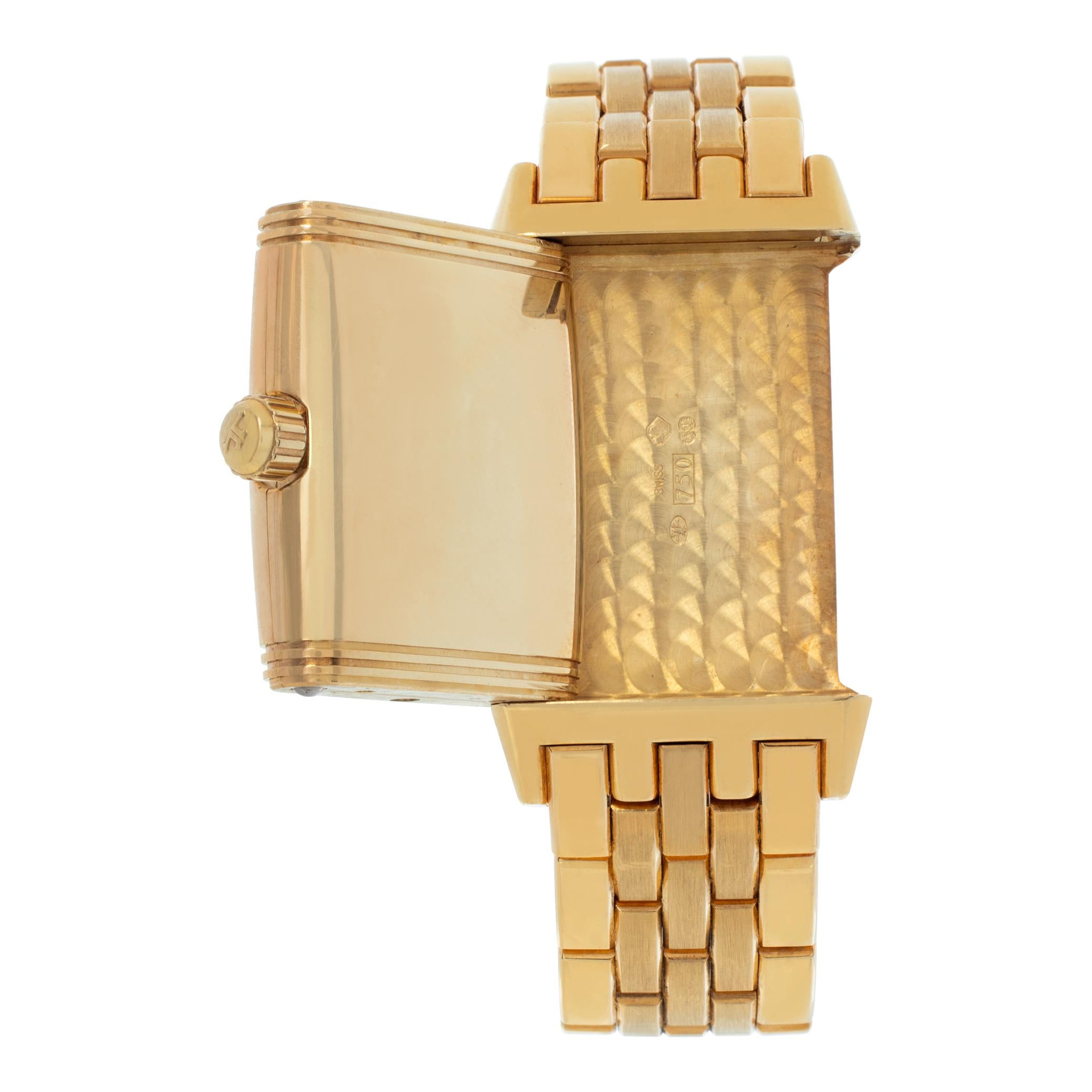 Jaeger LeCoultre Reverso 18k yellow gold Automatic Wristwatch Ref 290.1.60 For Sale 1