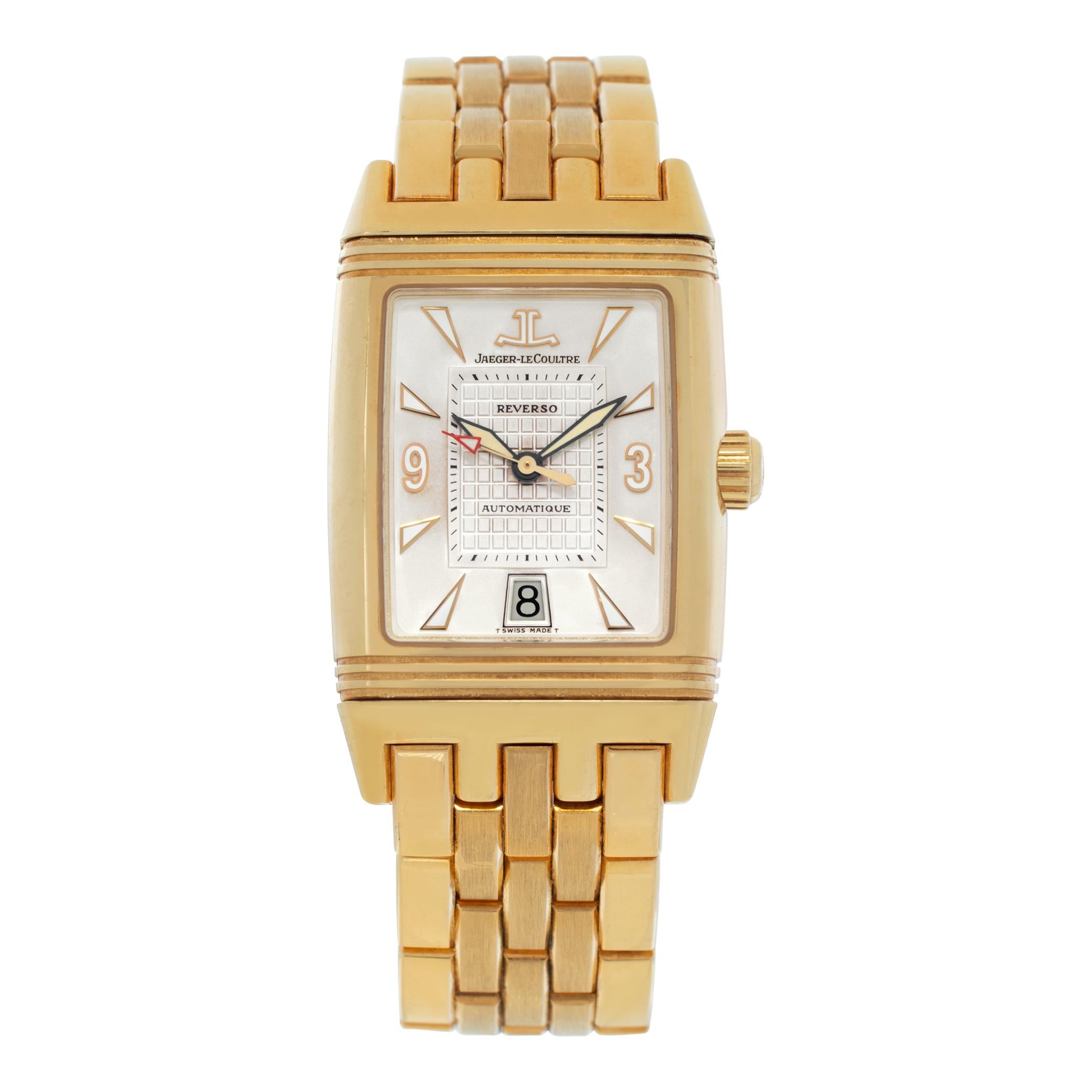Jaeger LeCoultre Reverso 18k yellow gold Automatic Wristwatch Ref 290.1.60 For Sale