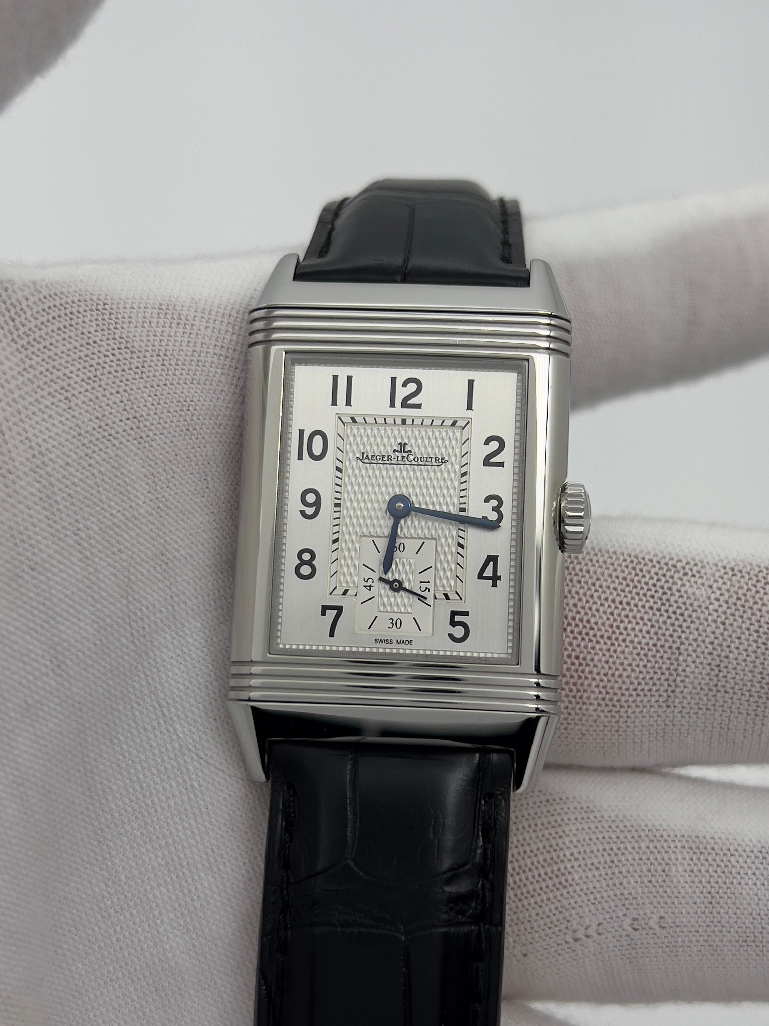 Jaeger-LeCoultre Reverso 214.8.62 Lancetta dei Piccoli Secondi Acciaio Inox Pelle In condizioni ottime a San Diego, CA