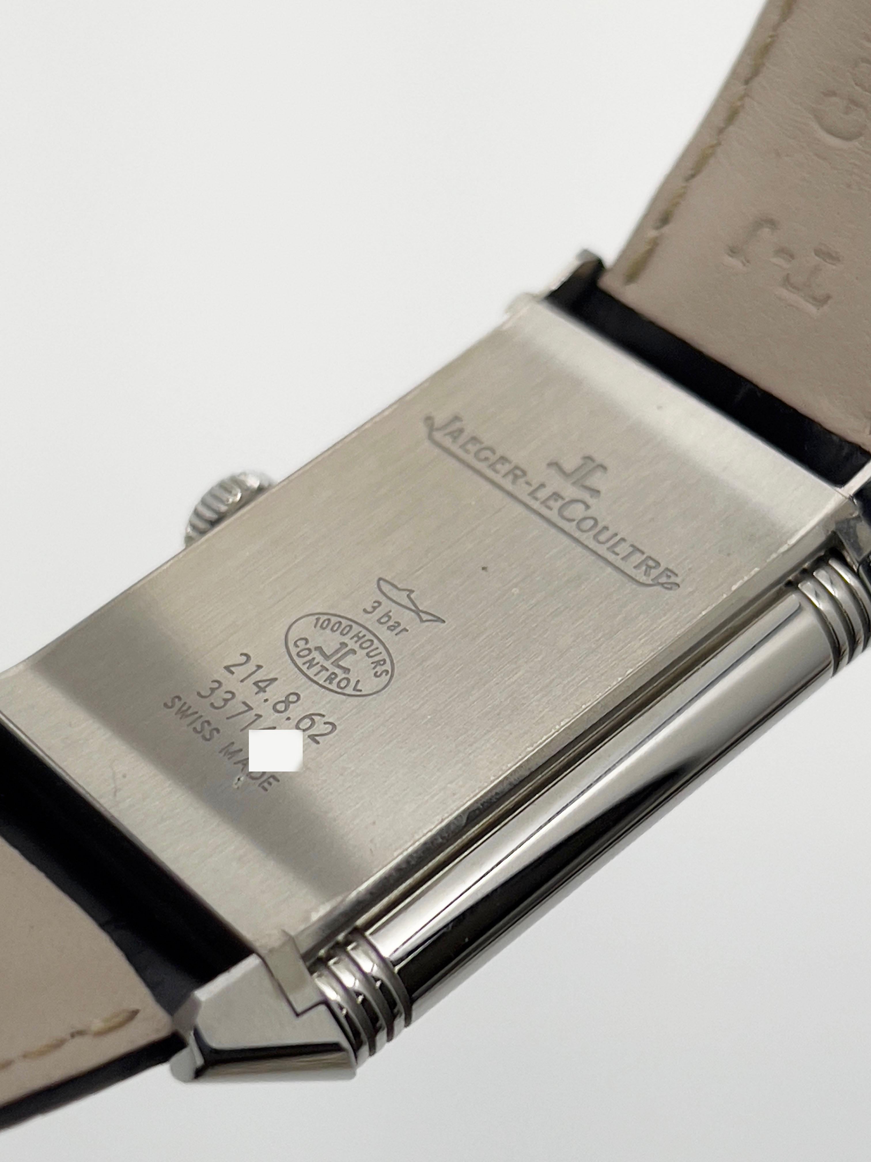 Jaeger-LeCoultre Reverso 214.8.62 Lancetta dei Piccoli Secondi Acciaio Inox Pelle 1