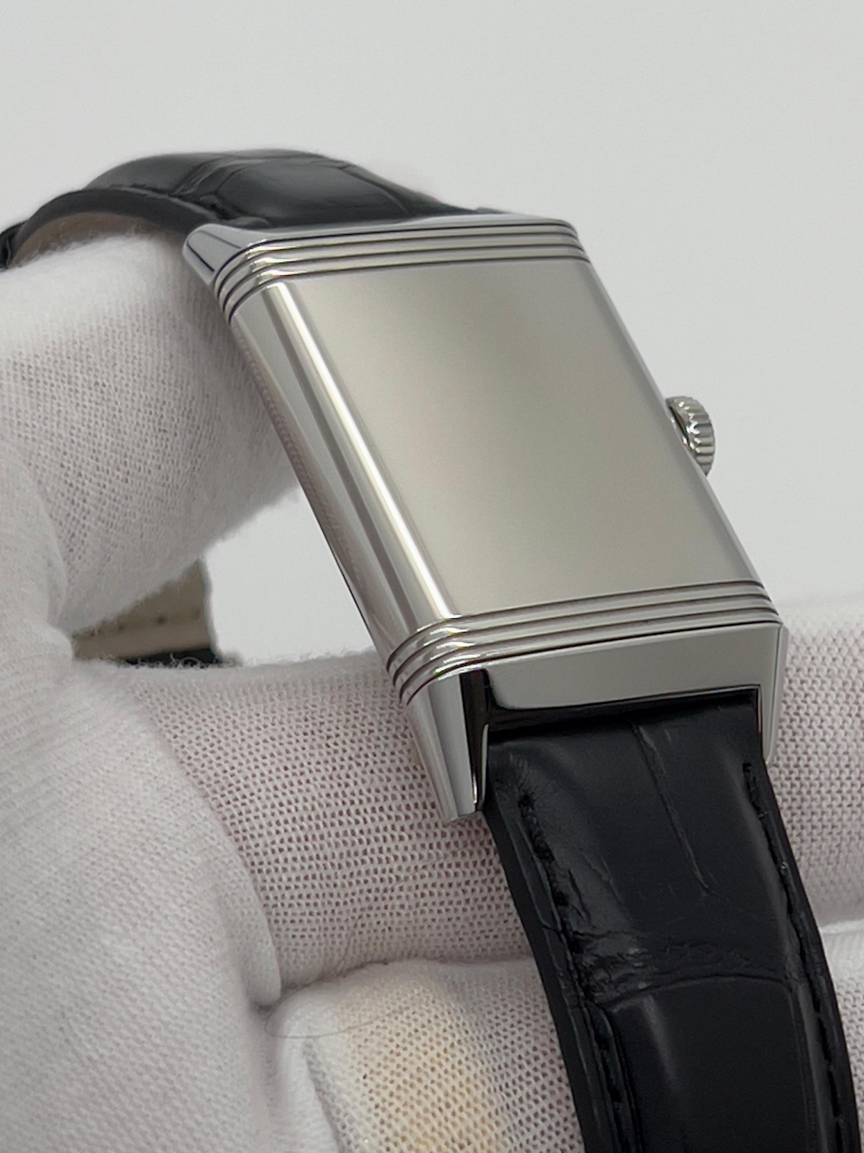 Jaeger-LeCoultre Reverso 214.8.62 Lancetta dei Piccoli Secondi Acciaio Inox Pelle 4