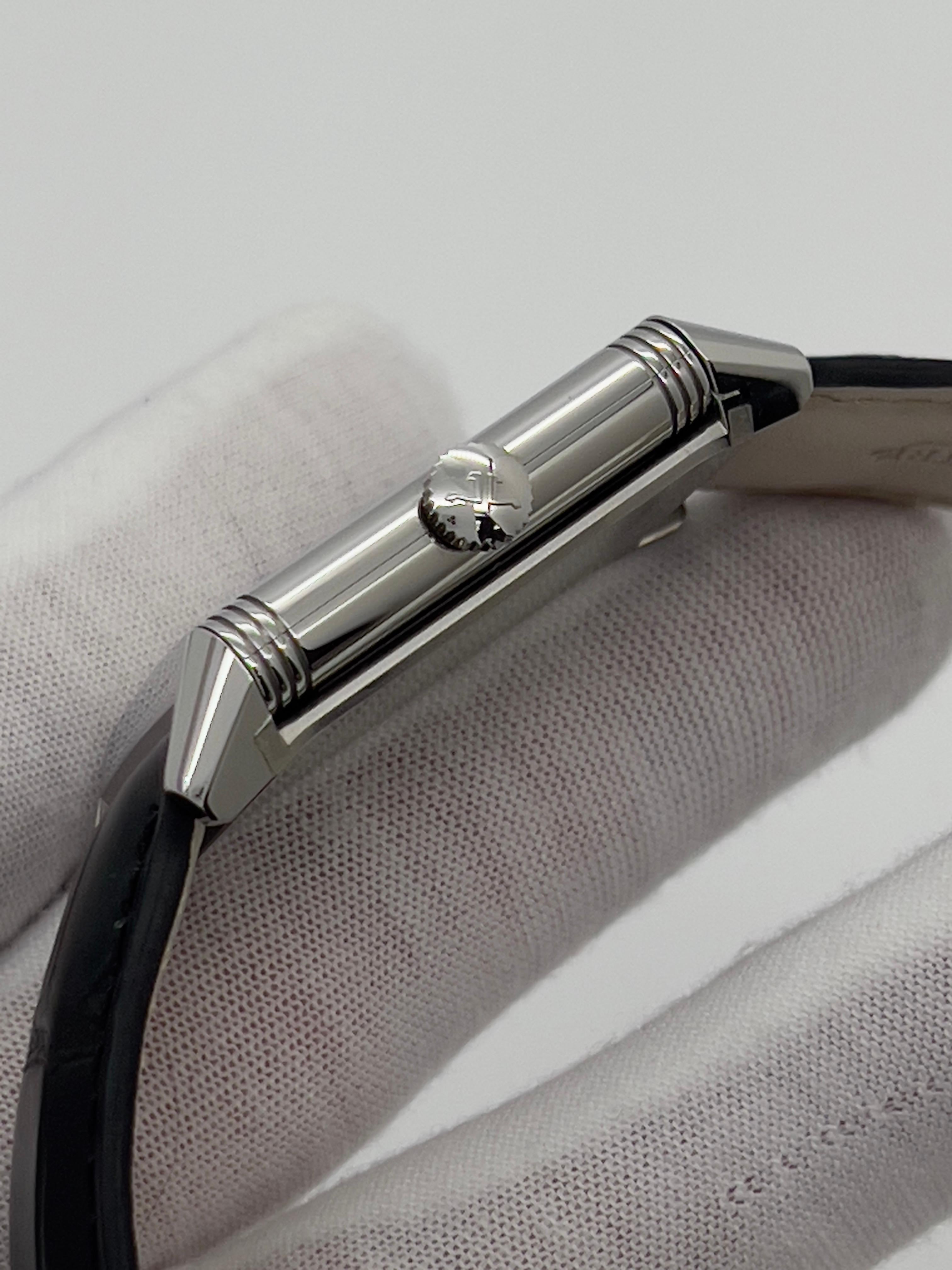 Jaeger-LeCoultre Reverso 214.8.62 Lancetta dei Piccoli Secondi Acciaio Inox Pelle 5