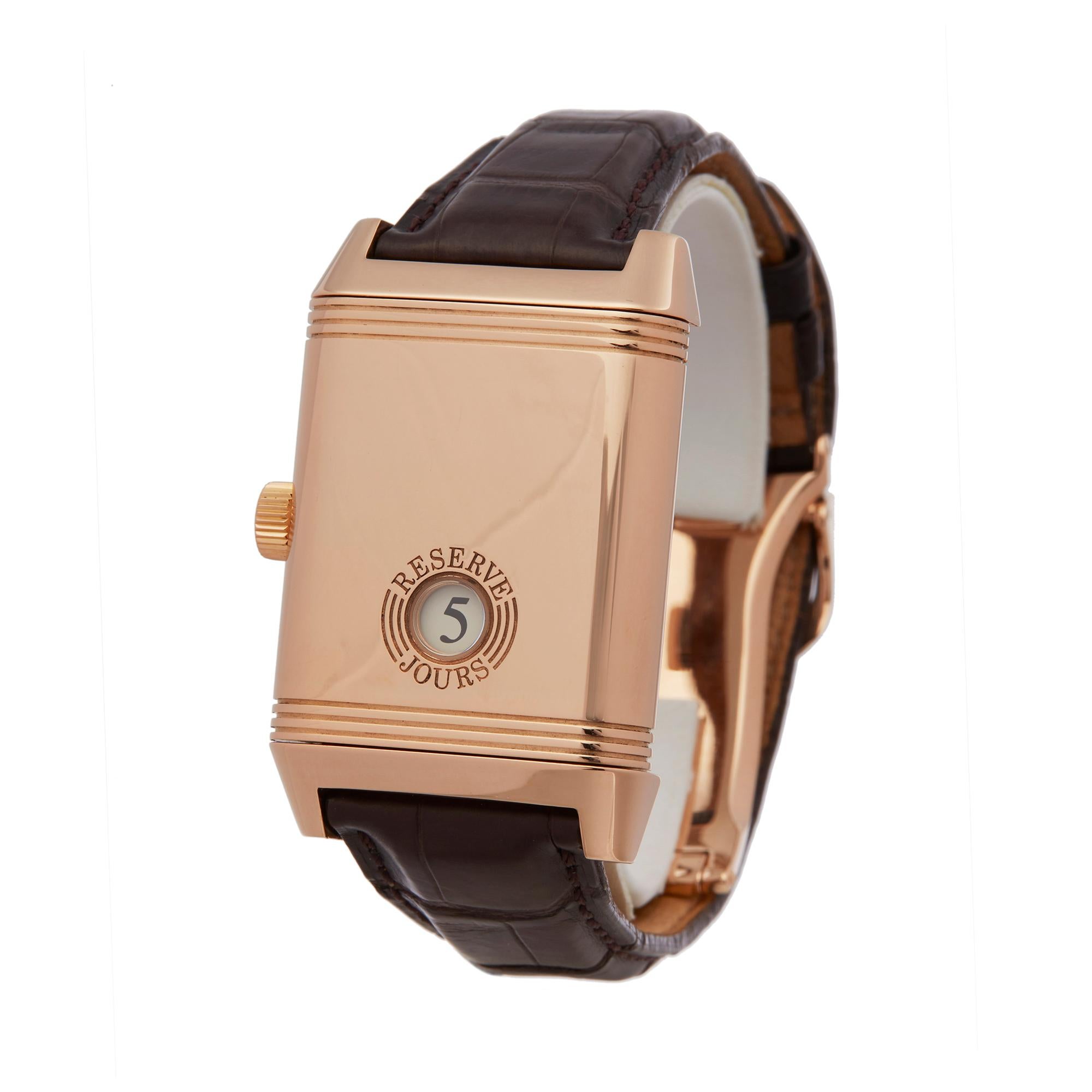 Modern Jaeger-LeCoultre Reverso 240.2.14 Rose Gold Gents Wristwatch